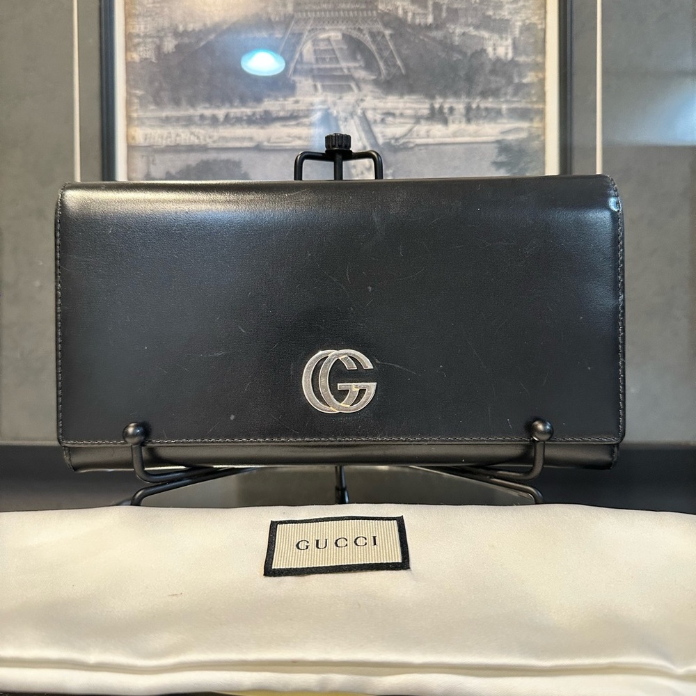 Gucci Black Leather GG Marmont Wallet FULL INCLUSION - Picture 3 of 16
